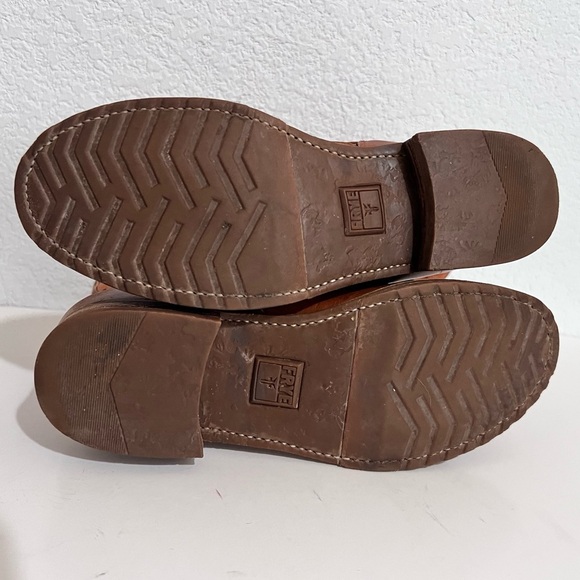 Frye Veronica Whiskey Short Mid Calf Belted Leather Moto Boots 7 - Picture 14 of 16